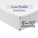 Low Profile Sateen Sheet Set (6”-10” Pockets) - 100% Cotton 300 Thread Count