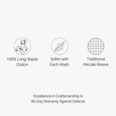 120 X 104 Inches Oversized Percale Flat Sheet