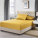 top split king fitted sheet gold