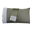 Embellished 4-Inch Lace Trim Pillowcases (Pair) Luxury 608 Thread Count - USA