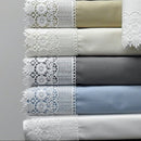 Pillowcases with embroidered eyelet  Cuff