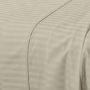 King Flat Sheet 110 X 102 Inches - Damask Stripe 100% Egyptian Cotton