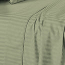 King Flat Sheet 110 X 102 Inches - Damask Stripe 100% Egyptian Cotton