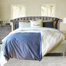 Remi Percale Duvet Cover Set Bicolor 100% Cotton Made USA periwinkle