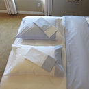 Remi Percale Duvet Cover Set Bicolor 100% Cotton Made USA color blue close-up