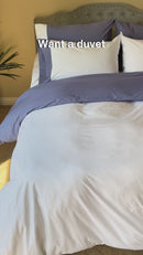 Remi Percale Duvet Cover Set Bicolor 100% Cotton Made USA video