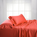 Bamboo Cotton Sheet Set - Bamboo Hybrid-Royal Tradition-Twin XL-Coral-Egyptian Linens