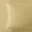 Damask Stripe 600 Thread Count Pillowcases (Pair)-Royal Tradition-Standard Pillowcases Pair-Gold-Egyptian Linens