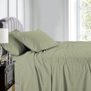 Top Split (Flex) King Sheet Set Luxury 608 Thread Count Damask Stripe-Egyptian Linens-SAGE-Egyptian Linens