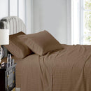 Split King Sheet Set - Striped 608 Thread Count-Royal Tradition-Taupe-Egyptian Linens