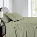 Flex Top California King Sheet Set - 608 Damask Stripe-Royal Tradition-Sage-Egyptian Linens