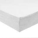 Top Split Flex King Fitted Sheet Only - Solid 340 Thread Count-Royal Tradition-White-Egyptian Linens