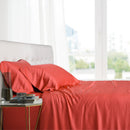 Split King Adjustable Bed Sheets - 100% Bamboo Viscose-Royal Tradition-Coral-Egyptian Linens