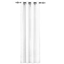 Abri Grommet Crushed Sheer Window Treatment (Single)-Royal Tradition-50 x 63" Panel-White-Egyptian Linens