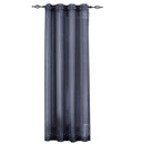 Abri Grommet Crushed Sheer Window Treatment (Single)-Royal Tradition-50 x 120" Panel-Navy-Egyptian Linens