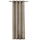 Abri Grommet Crushed Sheer Window Treatment (Single)-Royal Tradition-50 x 63" Panel-Mocha-Egyptian Linens