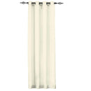 Abri Grommet Crushed Sheer Window Treatment (Single)-Royal Tradition-50 x 84" Panel-Ivory-Egyptian Linens