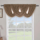 Soho Waterfall Decorative Trim Window Valance 57”wx 37”L (Single)-Royal Tradition-Mashroom-Egyptian Linens