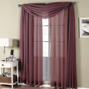 Abri Rod Pocket Crushed Sheer Curtain Panel (Single)-Royal Tradition-50 x 63" Panel-Eggplant-Egyptian Linens