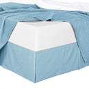 Combed Cotton Split Corners Damask Stripe Bed Skirts-Royal Tradition-Twin XL-Blue-Egyptian Linens