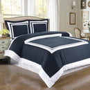 Navy & White Hotel duvet cover with shams