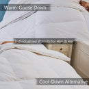 Duet Goose Comforter Individualized Warmth for Him & Her-Abripedic-Egyptian Linens