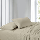Split Adjustable Dual King Sheet Set - Striped 300 Thread count