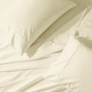 Split Cal-King Sheet Set - Percale Crispy Soft Sheet Set-Abripedic-Ivory-Egyptian Linens