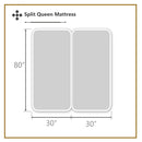 Split Queen Bed Sheet Set - Solid 340 Thread Count