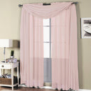 Abri Rod Pocket Crushed Sheer Curtain Panel (Single)-Royal Tradition-50 x 63" Panel-Mauve-Egyptian Linens