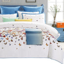 Butterfly 7 Piece Cotton Duvet Cover Set-Royal Tradition-Queen-Egyptian Linens