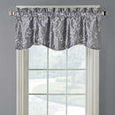 Chloe Scalloped Decorative Rope Embroidered Lined Valance 52"Wx19"L (Single)-Wholesale Beddings