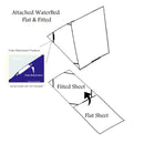 Attached Waterbed Sheet Set Solid 450 Thread Count-Royal Tradition-Egyptian Linens