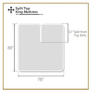 Top Split King Fitted Sheet Only - Luxury 1000 Thread Count