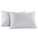 Heavyweight Printed Flannel Sheets 170GSM - Gray Check-Egyptian Linens