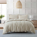Pre-washed Belgian Flax Linen Cotton Duvet Cover Set