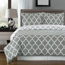 Duvet Cover Set - Meridian-Royal Tradition-Twin/Twin XL-Gray/White-Egyptian Linens