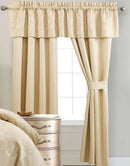 Sara 5 Piece Lined Jacquard Curtain Panel Set 84”Wx84”L-Royal Hotel Bedding-Egyptian Linens