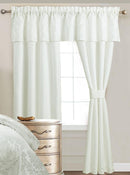 Sara 5 Piece Lined Jacquard Curtain Panel Set 84”Wx84”L