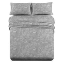 Split King Adjustable Sheet Set Heavyweight Printed Flannel Sheet Sets-Egyptian Linens