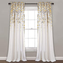 Weeping Flowers Room Darkening Curtain Panel Pair - 84 Inches Long - Yellow/Grey-Royal Tradition-Egyptian Linens